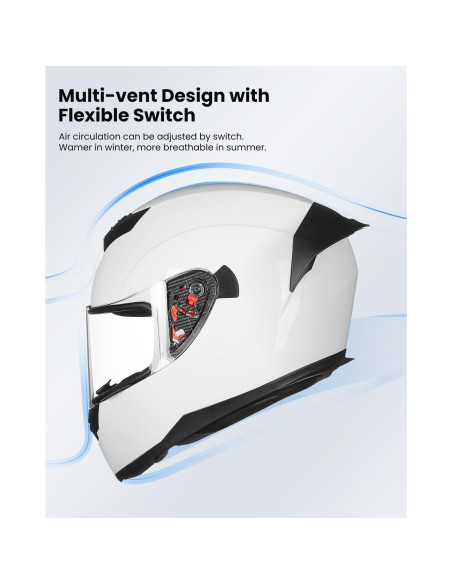 Casco Integral ILM 317 para Motocicleta Blanco L Casco Integral ILM 317 para Motocicleta Blanco L