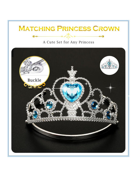 Disfraz de Princesa BIBUTY Tiara y Varita para Niñas Disfraz de Princesa BIBUTY Tiara y Varita para Niñas