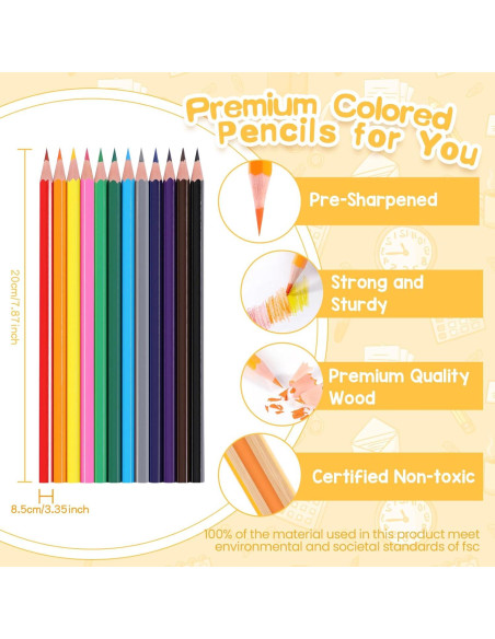 336 Lápices de Colores Toidgy con 36 Sacapuntas 336 Lápices de Colores Toidgy con 36 Sacapuntas