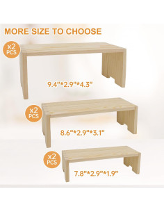 Juego de Soportes de Exhibición de Madera 6 Piezas - Varbonia 2