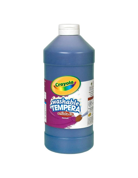 Pintura Tempera Lavable Crayola Azul 32 Oz No Tóxica Pintura Tempera Lavable Crayola Azul 32 Oz No Tóxica