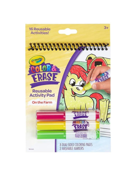 Bloc de Actividades Reutilizable Crayola Granja 8 Páginas 3+ Bloc de Actividades Reutilizable Crayola Granja 8 Páginas 3+