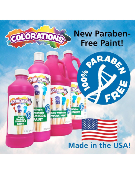 Pintura Tempera Lavable Colorations 6 Colores 240 ml Sin Parabenos Pintura Tempera Lavable Colorations 6 Colores 240 ml Sin Parabenos
