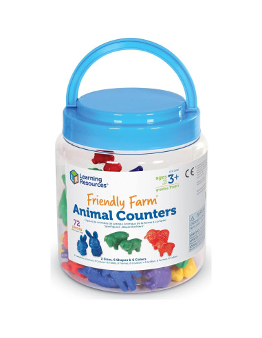 Contadores de Animales de Granja Learning Resources - 72 Piezas