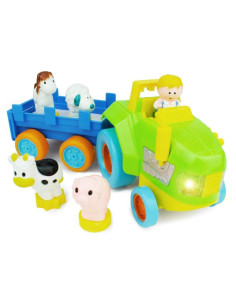 Juego de Granja Boley - Tractor Verde y Animales 6 Piezas