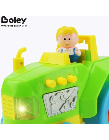 Juego de Granja Boley - Tractor Verde y Animales 6 Piezas