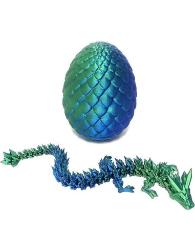 Huevo Dragón 3D Zobetro Verde con Dragón Sorpresa