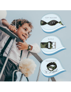 Pulsera Air Tag Niños iSurecoube 2 Unidades Silicona Verde 2
