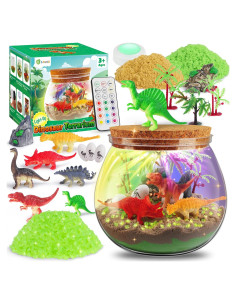Kit de Terrario de Dinosaurios D-FantiX con Luz LED para Niños