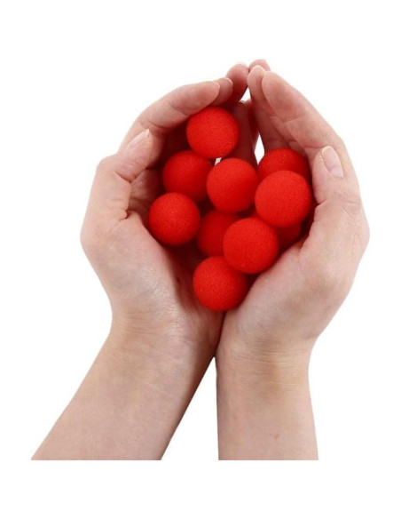 10 Bolas de Esponja Rojas Seadiquiet 3.5cm para Magia 10 Bolas de Esponja Rojas Seadiquiet 3.5cm para Magia
