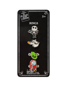 Conjunto de 4 Anillos Ajustables LUV HER para Niñas 2