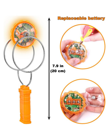 Juguetes Trompo Mágico Retro Jishi 3 Estilos Iluminados