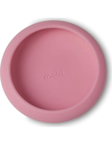 Barra de Jabón Acero Inoxidable y Cepillo Silicona Mobi Rosa