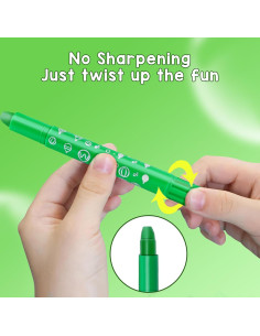 Crayones DreamCandy 12 Colores No Tóxicos para Niños 2