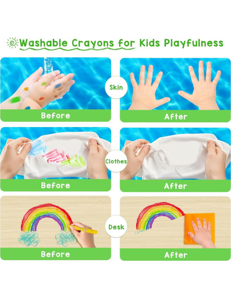 Crayones DreamCandy 12 Colores No Tóxicos para Niños Crayones DreamCandy 12 Colores No Tóxicos para Niños