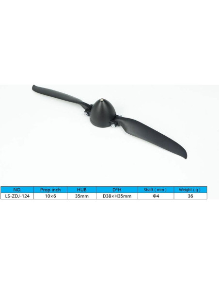 Hélice Plegable Viloga RC 10x15cm Eje 4.0mm Spinner D38mm Hélice Plegable Viloga RC 10x15cm Eje 4.0mm Spinner D38mm