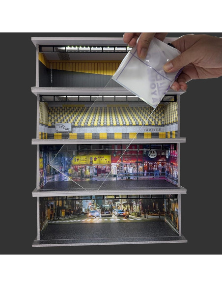 Estuche de Exhibición Bivitre 1:64 con Luz LED y Acrílico Estuche de Exhibición Bivitre 1:64 con Luz LED y Acrílico