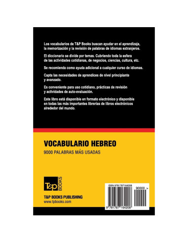 Vocabulario Español-Hebreo - 9000 palabras más usadas (Spanish collection) (Spanish Edition)