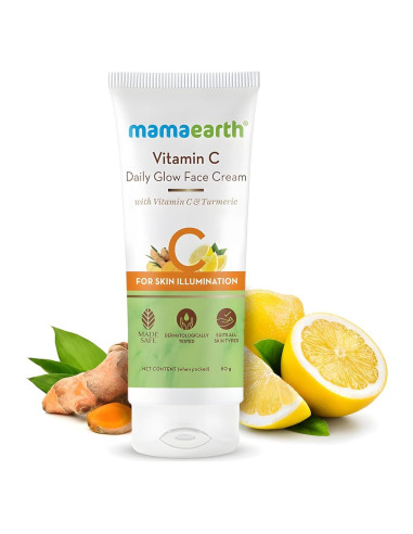 Crema Facial Mamaearth Vitamina C 80g - Hidratante y Brillo Diario