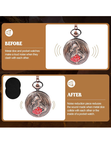 Juego de Dados D&D Banloga 7PCS Metal Cobre Mini
