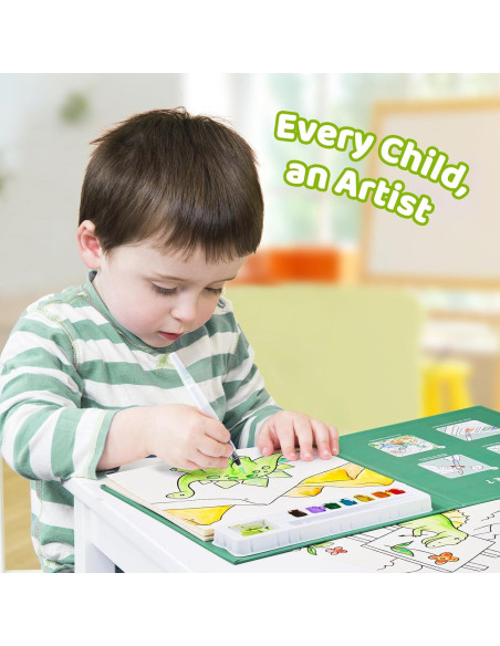 JoyCat Libro de Pintura Acuarela Dinosaurios y Vehículos JoyCat Libro de Pintura Acuarela Dinosaurios y Vehículos