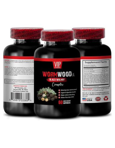 Cápsulas de Nogal Negro y Artemisa VIP Supplements 1500 MG - 60 Caps