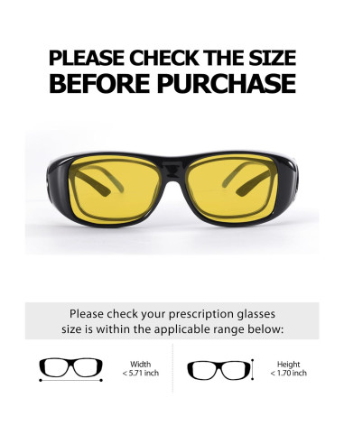 Gafas de Conducción Nocturna TJUTR Polarizadas Amarillas