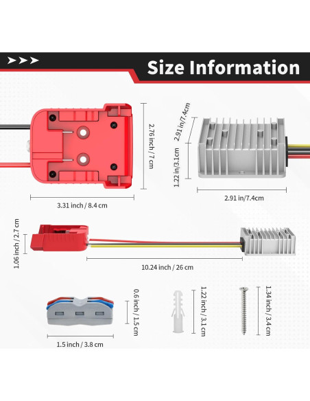 Convertidor DC 18V a 12V Kzreect 20A con Protección Convertidor DC 18V a 12V Kzreect 20A con Protección