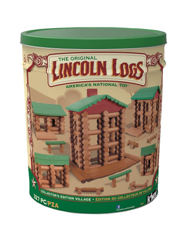Lincoln Logs Pueblo Edición Coleccionista - 327 Piezas de Madera