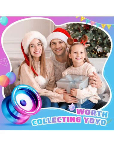 Yoyo Responsivo S2 - Yoyo para Niños y Adultos - Azul Rosa