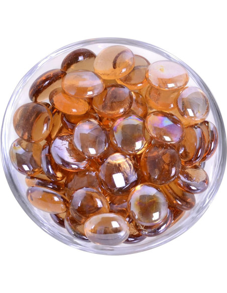 Gemas de vidrio plano KINGOU 17-20 mm Marrón claro 0.45 kg Gemas de vidrio plano KINGOU 17-20 mm Marrón claro 0.45 kg