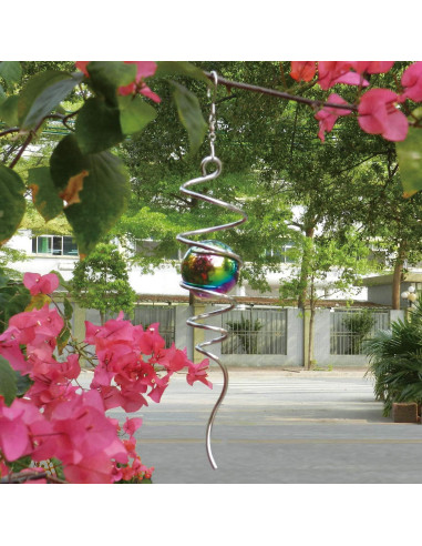 Fonmy Spinner de Viento Decorativo Espiral 33 cm Multicolor