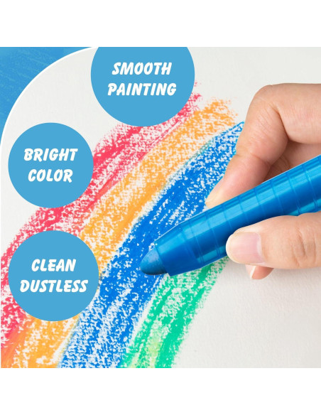 Tiza Sin Polvo LVYOALIN 6 Colores Lavables para Niños Tiza Sin Polvo LVYOALIN 6 Colores Lavables para Niños