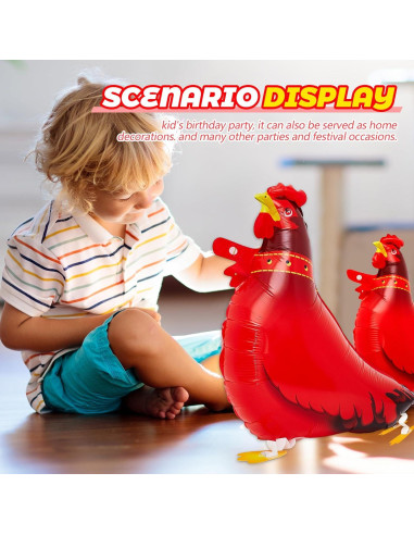 Globos de Pollo Libima 12 Pcs Decoración Fiesta 55x21 cm