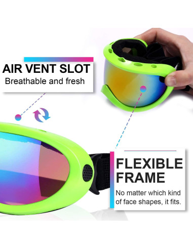 Gafas de esquí Rngeo, paquete de 2, protección UV 400