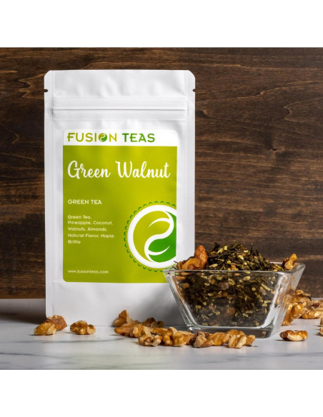 Té Verde Gourmet Fusion Teas con Nuez Verde y Piña - 453.6g Té Verde Gourmet Fusion Teas con Nuez Verde y Piña - 453.6g