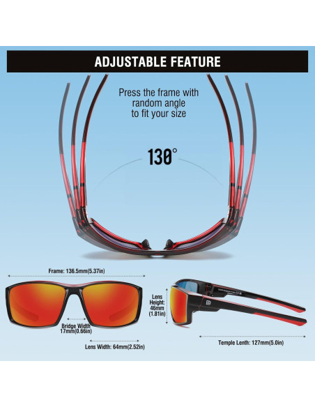 Gafas de sol deportivas DUCO UV400 para hombres y mujeres Gafas de sol deportivas DUCO UV400 para hombres y mujeres