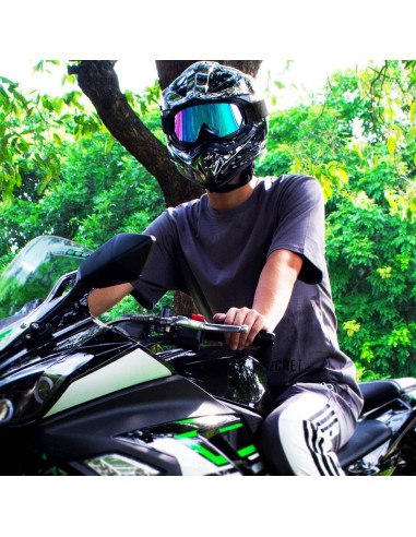 Gafas de Motocross SPOSUNE UV400 Negro Verde Lente Clara