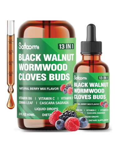 Gotas Líquidas de Nogal Negro Satoomi 59ml - 13 Ingredientes
