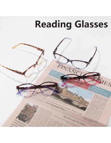 Gafas de Lectura Przene 4 Paquetes Anti Luz Azul 1.25x Gafas de Lectura Przene 4 Paquetes Anti Luz Azul 1.25x