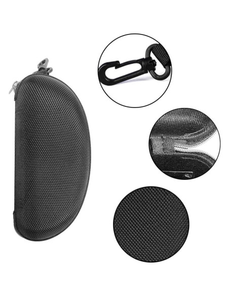 Estuche para Gafas Plateado - Paquete de 3 con Gancho Estuche para Gafas Plateado - Paquete de 3 con Gancho