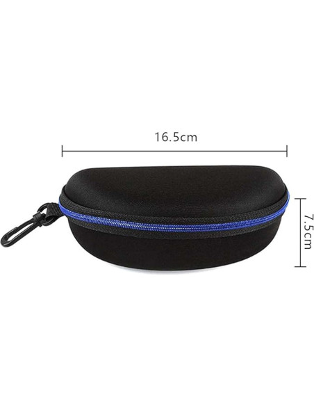 Paquete de 3 estuches para gafas EVA con cremallera azul Paquete de 3 estuches para gafas EVA con cremallera azul