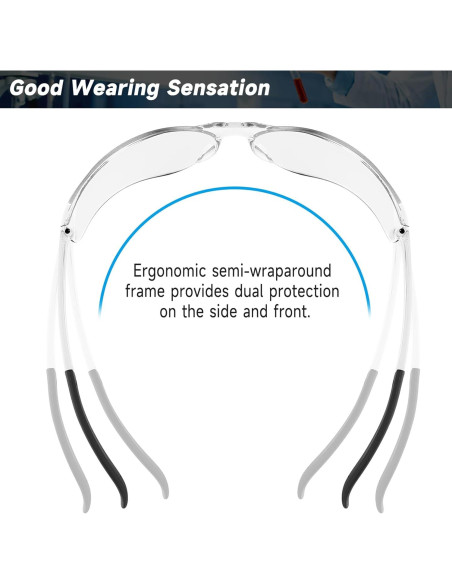 Paquete de 100 Gafas de Seguridad ANSI Z87.1 Protección Ocular Paquete de 100 Gafas de Seguridad ANSI Z87.1 Protección Ocular