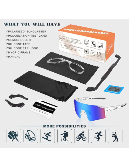 Gafas de Sol Deportivas Polarizadas TR90 para Correr Gafas de Sol Deportivas Polarizadas TR90 para Correr