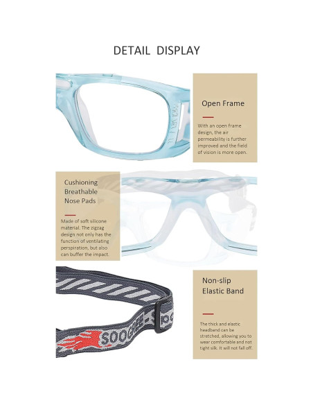 Gafas de Deporte SooGree con Lentes Removibles y Ajustables Gafas de Deporte SooGree con Lentes Removibles y Ajustables