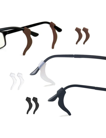 15 Pares Ganchos Antideslizantes Silicona para Gafas 15 Pares Ganchos Antideslizantes Silicona para Gafas