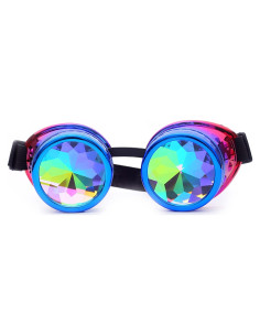 Gafas Steampunk Lelinta Ajustables Azul-Púrpura para Cosplay