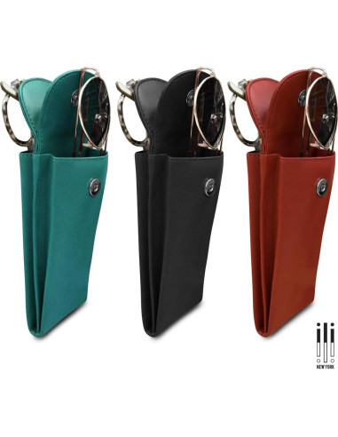 Funda de Cuero ili New York Doble Solapa para Gafas