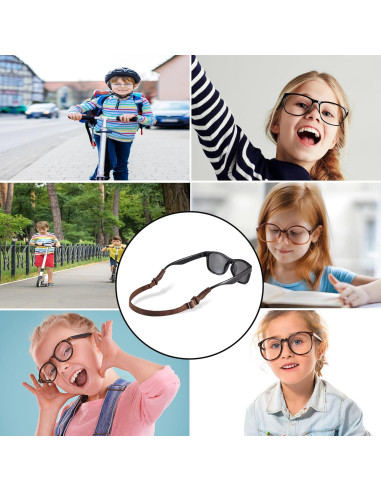 Correas para Gafas LVVFIT Niños 16.5-25.4 cm Ajustables 4 Pzas