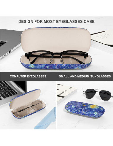 Estuche para Gafas ZAXMEY Duro Universal con Paño Limpieza